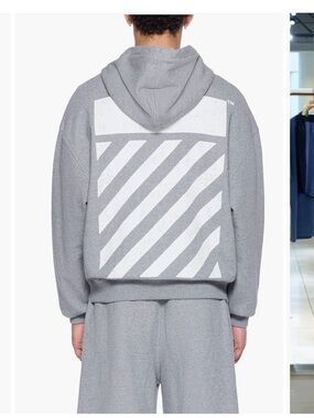 Off White L/AB Gray Hoodie NWT🔥🔥